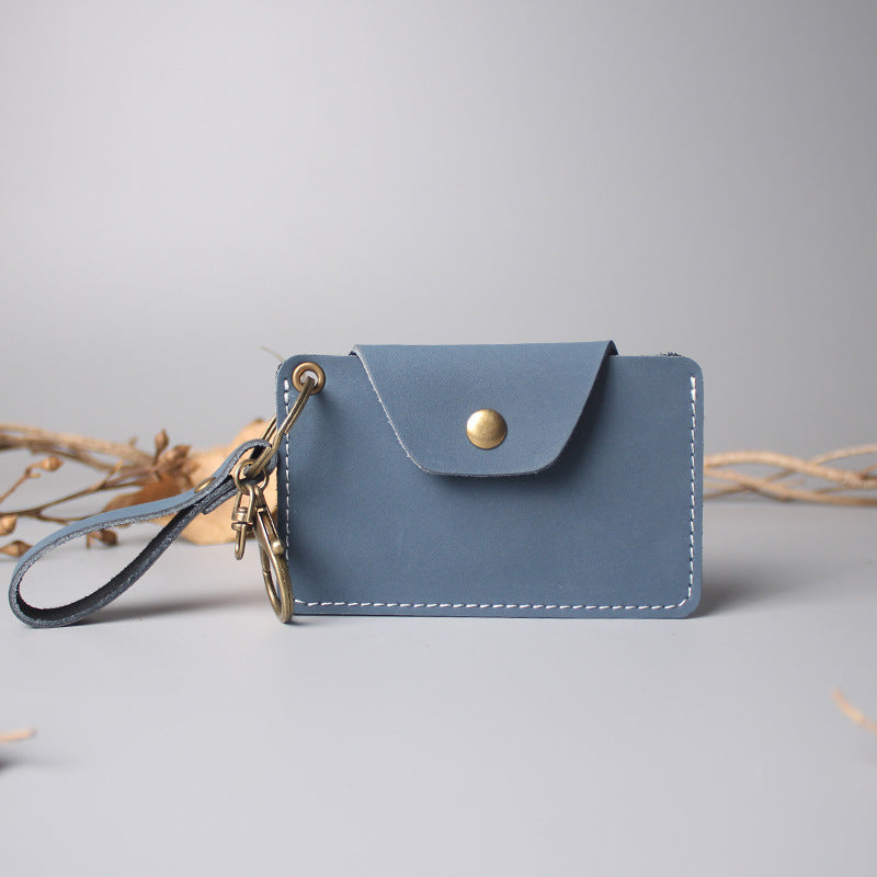 Artisan Leather Card & Coin Holder - Slim Minimalist Wallet for Everyday Carry