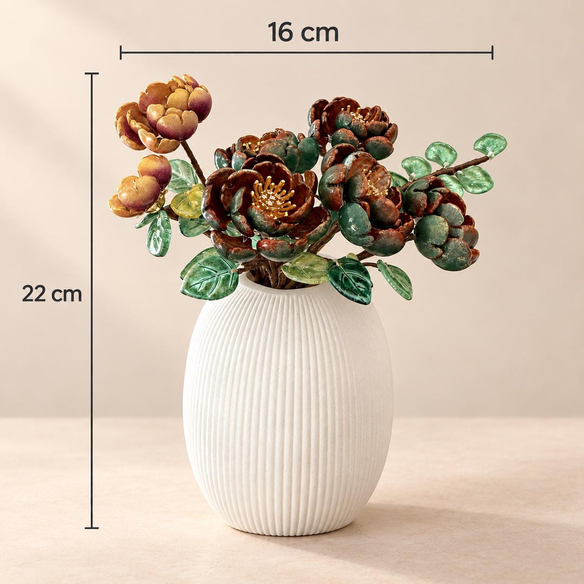 Size guide approx 22 cm high by 16 cm wide